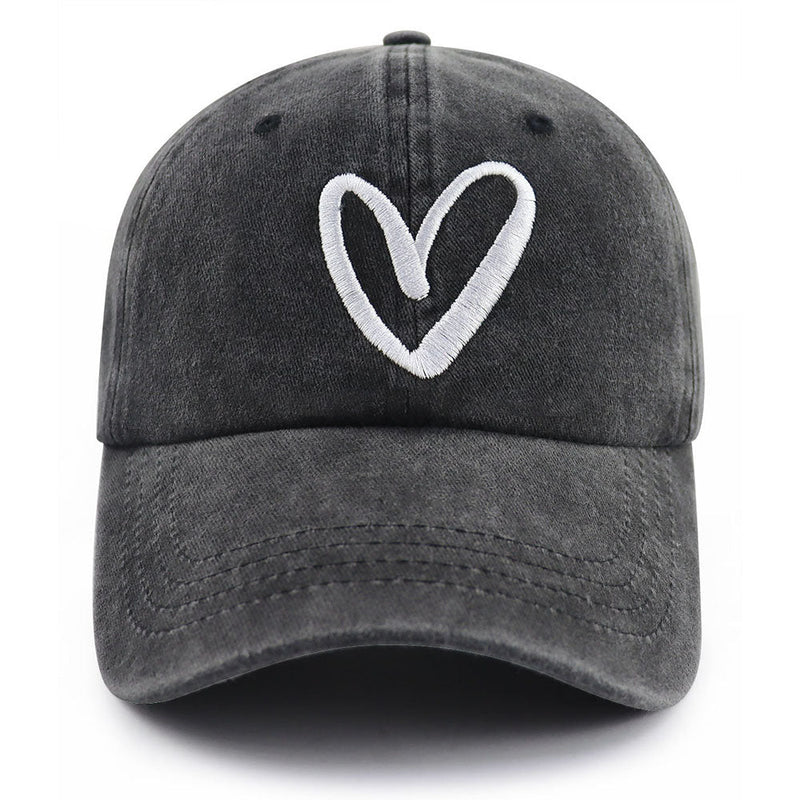 Love Heart Embroidered Baseball Cap